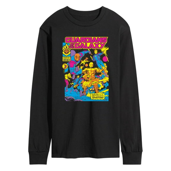 Marvel Guardians of the Galaxy - Guardians Blacklight - Men's Long Sleeve Graphic T-Shirt
