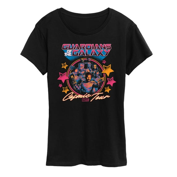 Marvel Guardians of the Galaxy - Guardians Cosmic Tour - Women's Short Sleeve Graphic T-Shirt