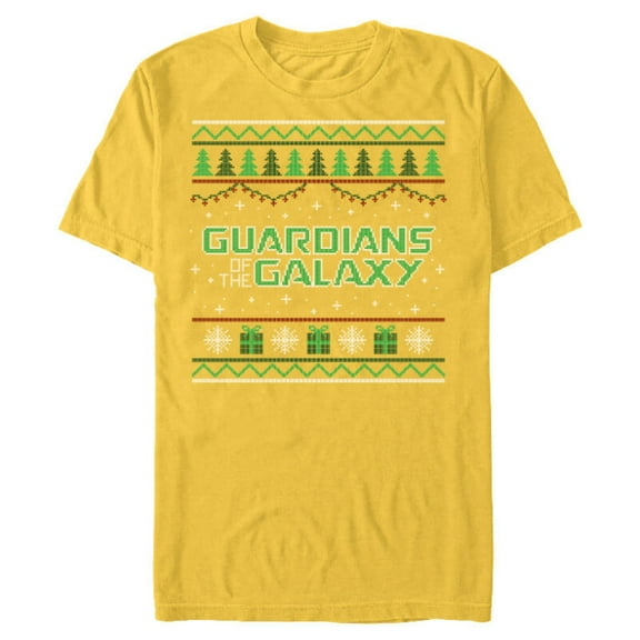 Marvel Guardians of the Galaxy: Holiday Special Sweater - Short Sleeve Blended T-Shirt for Adults - Customized-Yellow