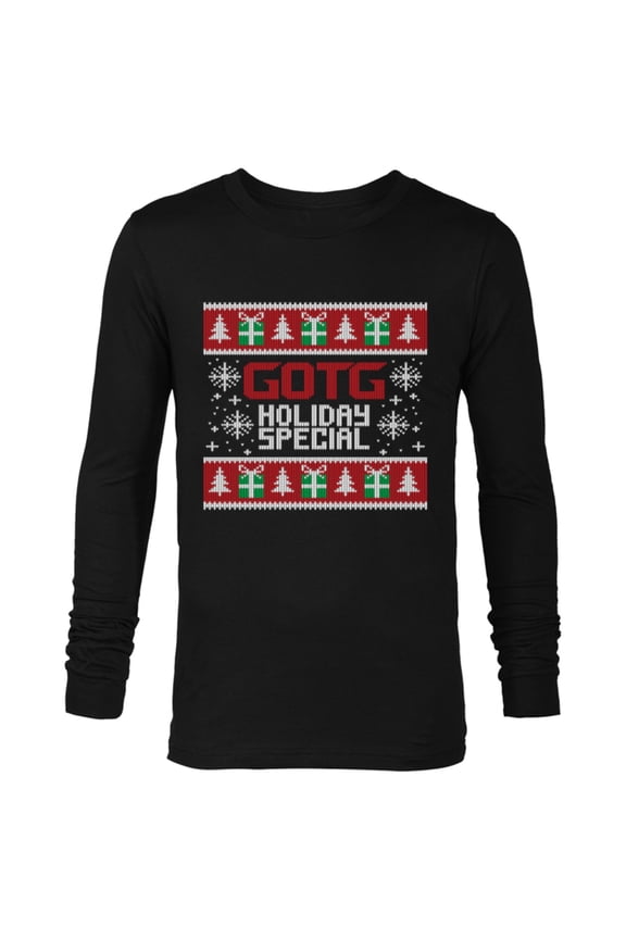 Guardians of the Galaxy: Holiday Special Ugly Sweater - Long Sleeve T-Shirt for Men - Customized-Black