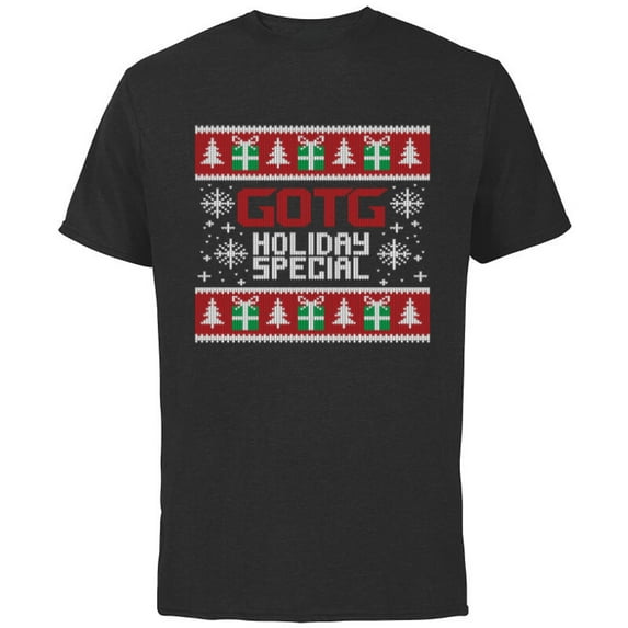 Marvel Guardians of the Galaxy: Holiday Special Ugly Sweater - Short Sleeve Cotton T-Shirt for Adults - Customized-Black