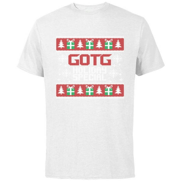 Marvel Guardians of the Galaxy: Holiday Special Ugly Sweater - Short Sleeve Cotton T-Shirt for Adults - Customized-White