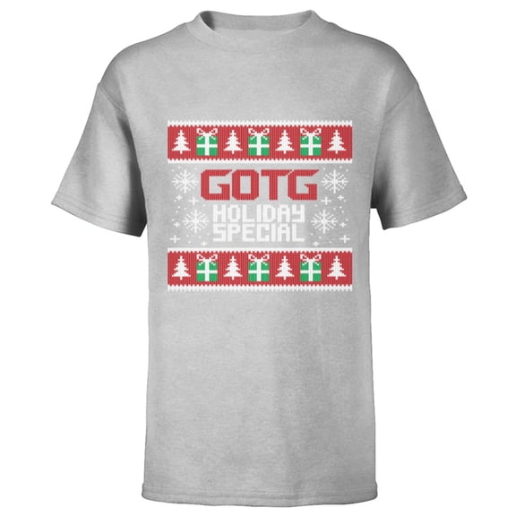 Marvel Guardians of the Galaxy: Holiday Special Ugly Sweater - Short Sleeve T-Shirt for Kids - Customized-Athletic Heather