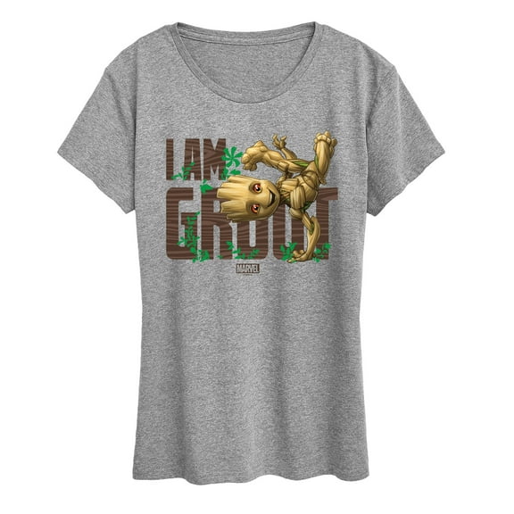 Marvel Guardians of the Galaxy - I Am Groot - Women's Short Sleeve Graphic T-Shirt