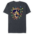 thumbnail image 1 of Marvel Guardians of the Galaxy Logo Holiday Christmas Lights - Short Sleeve Blended T-Shirt for Adults - Customized-Navy Heather, 1 of 5