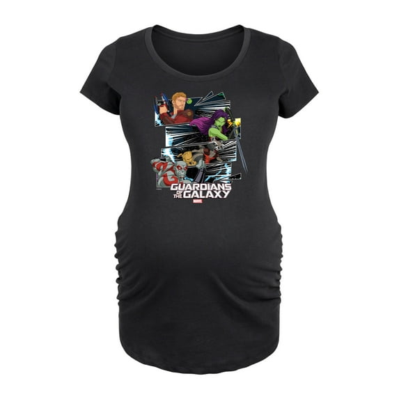 Marvel Guardians of the Galaxy - Panels - Maternity Scoop Neck Graphic T-Shirt