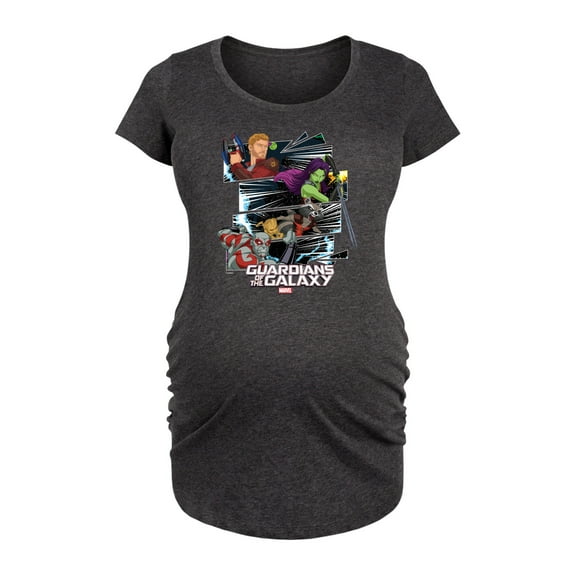 Marvel Guardians of the Galaxy - Panels - Maternity Scoop Neck Graphic T-Shirt