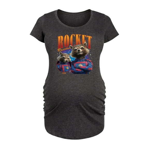 Marvel Guardians of the Galaxy - Rocket Raccoon - Maternity Scoop Neck Graphic T-Shirt