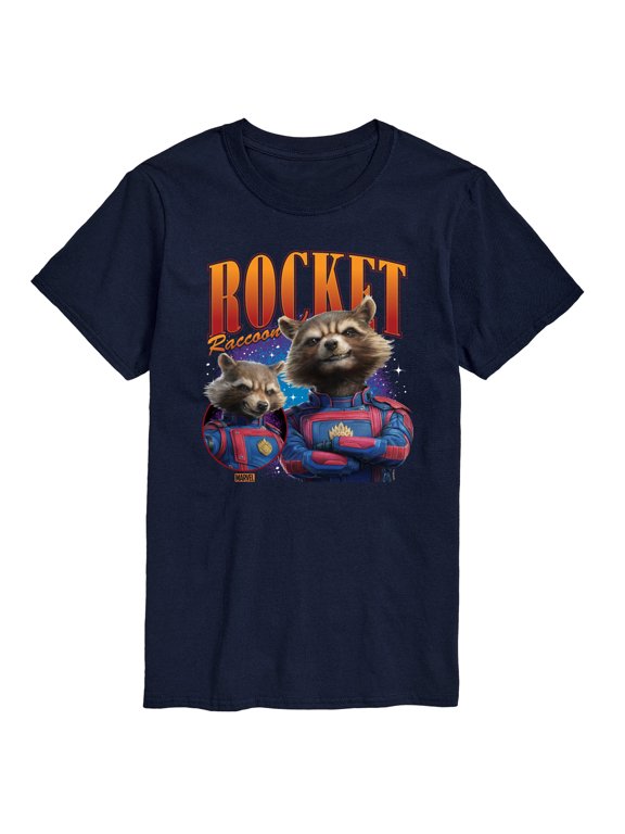 - Guardians of the Galaxy Rocket Raccoon Men's Short Sleeve Graphic T-Shirt