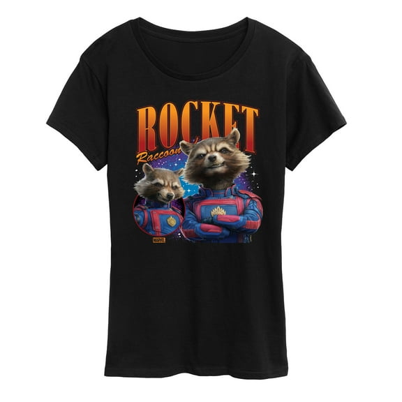 Marvel Guardians of the Galaxy - Rocket Raccoon - Women's Short Sleeve Graphic T-Shirt