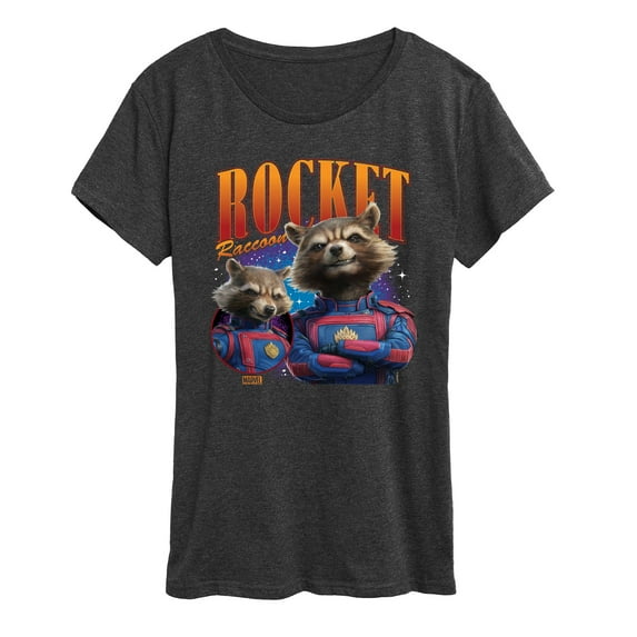 Marvel Guardians of the Galaxy - Rocket Raccoon - Women's Short Sleeve Graphic T-Shirt