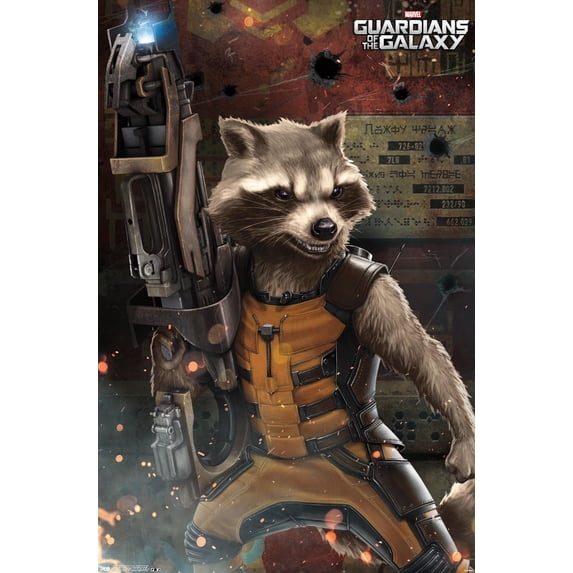 Marvel Guardians of the Galaxy - Rocket Racoon Wall Poster, 22.375" x 34"