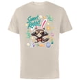 thumbnail image 1 of Marvel Guardians of the Galaxy Rocket Sweet Rabbit Easter - Short Sleeve Cotton T-Shirt for Adults - Customized-Natural, 1 of 5