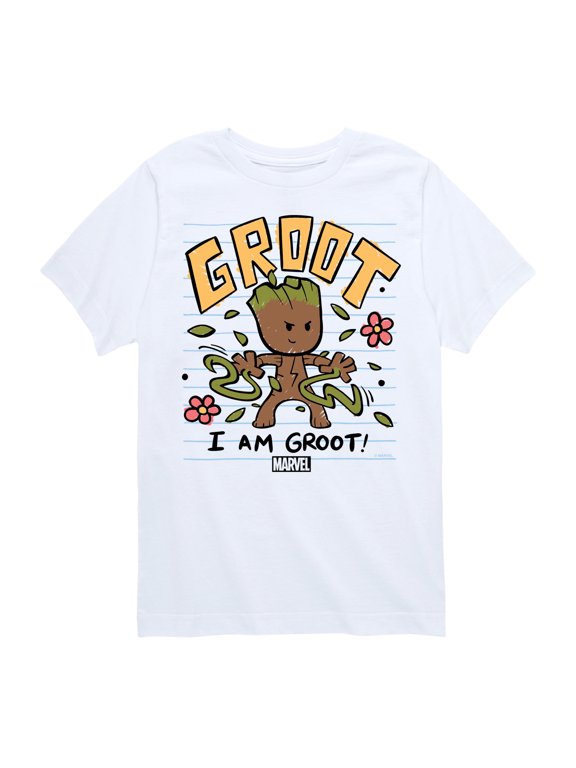 - Guardians of the Galaxy Scribble Groot Boys' Short Sleeve Graphic T-Shirt