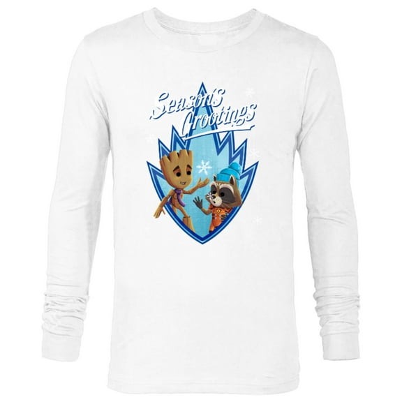 Marvel Guardians of the Galaxy Season’s Grootings Holiday Standard - Long Sleeve T-Shirt for Men – Customized-White