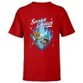 thumbnail image 1 of Marvel Guardians of the Galaxy Season’s Grootings Holiday Standard - Short Sleeve T-Shirt for Kids – Customized-Red, 1 of 5