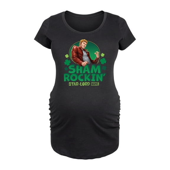 Marvel Guardians of the Galaxy - Shamrockin' Star-Lord St. Patrick's Day - Maternity Scoop Neck Graphic T-Shirt