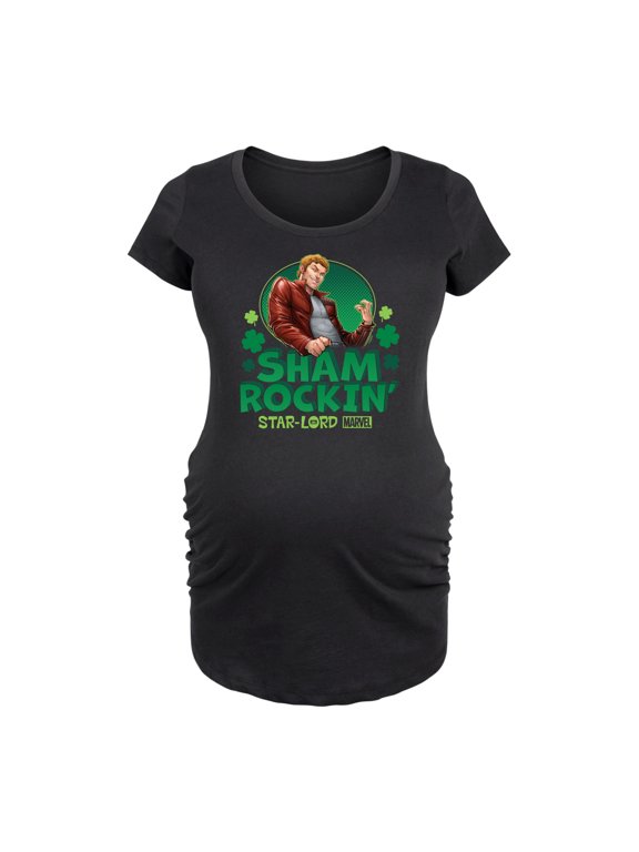 Guardians of the Galaxy - Shamrockin' Star-Lord St. Patrick's Day - Maternity Scoop Neck Graphic T-Shirt