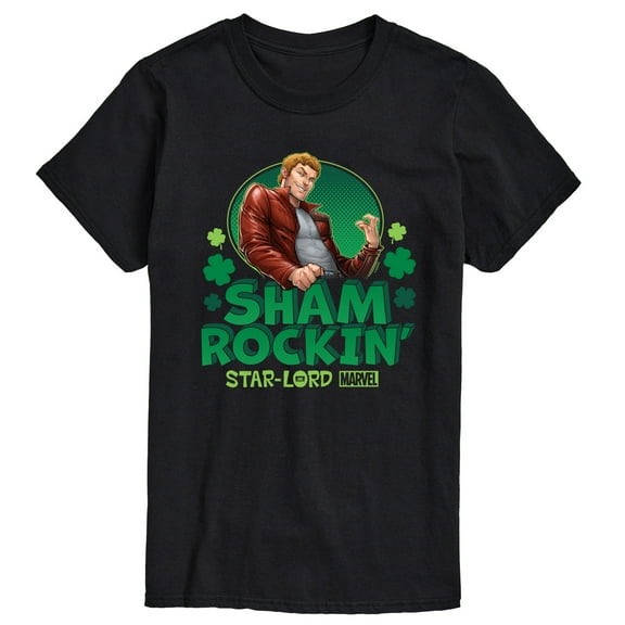 Marvel Guardians of the Galaxy - Shamrockin' Star-Lord St. Patrick's Day - Men's Short Sleeve Graphic T-Shirt