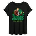 thumbnail image 1 of Marvel Guardians of the Galaxy - Shamrockin' Star-Lord St. Patrick's Day - Women's Oversized Graphic T-Shirt, 1 of 5