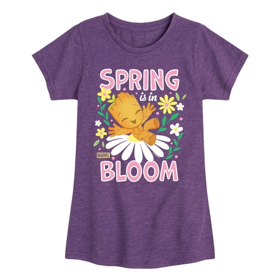 Marvel Guardians of the Galaxy - Spring Is In Bloom - Toddler And Youth Girls Fitted Short Sleeve Graphic T-Shirt