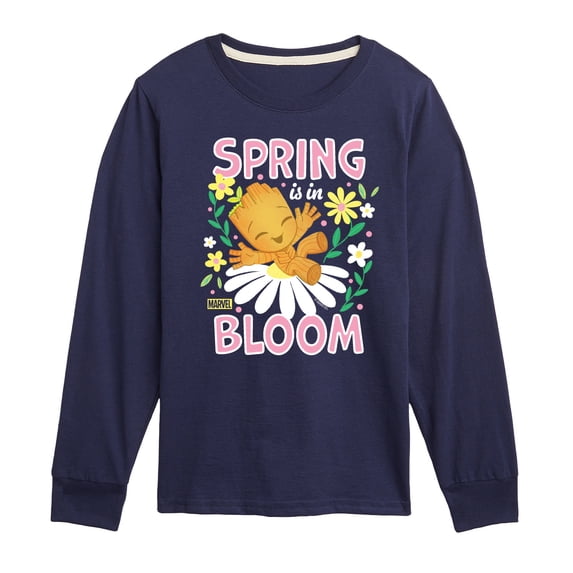 Marvel Guardians of the Galaxy - Spring Is In Bloom - Toddler And Youth Long Sleeve Graphic T-Shirt