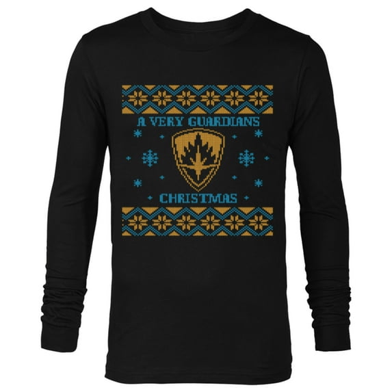 Marvel Guardians of the Galaxy Very Guardians Christmas - Long Sleeve T-Shirt for Men - Customized-Black