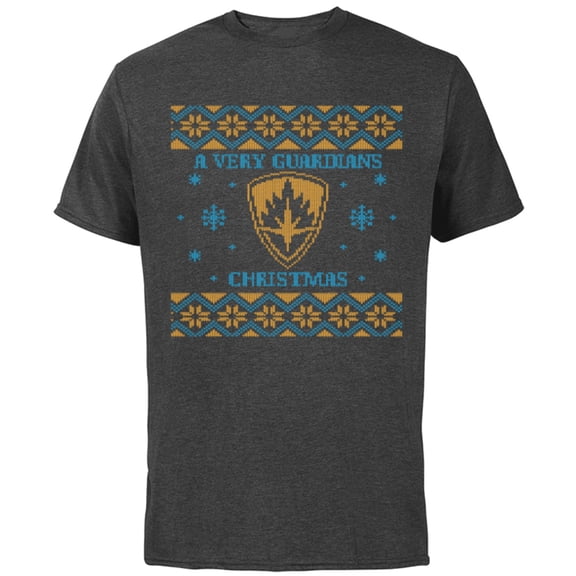 Marvel Guardians of the Galaxy Very Guardians Christmas - Short Sleeve Cotton T-Shirt for Adults - Customized-Charcoal