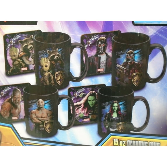 Marvel Guardians of the Galaxy Vol 2 Coffee Mugs & Coasters Set of 4 Each