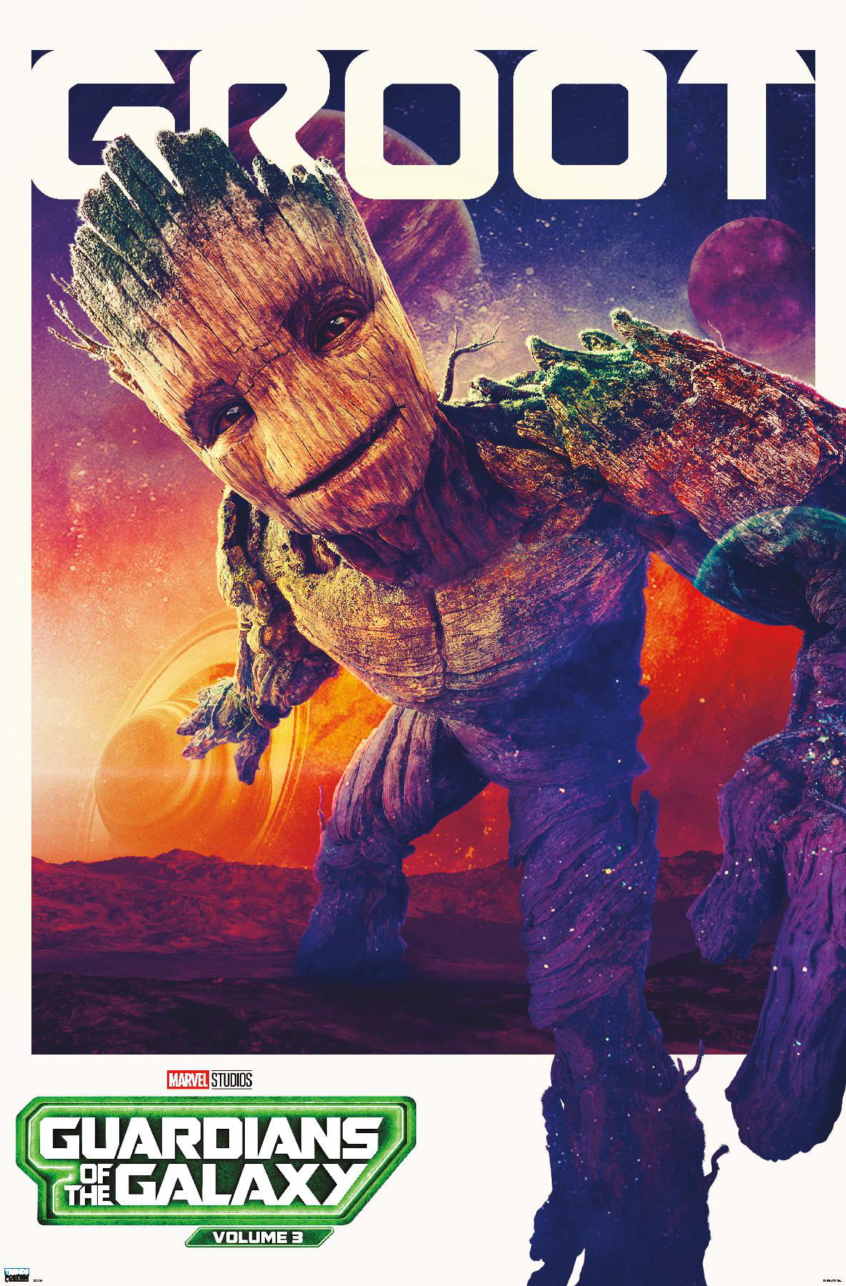 Marvel Guardians of the Galaxy Vol. 3 - Groot One Sheet Wall Poster,  14.725 x 22.375 Framed