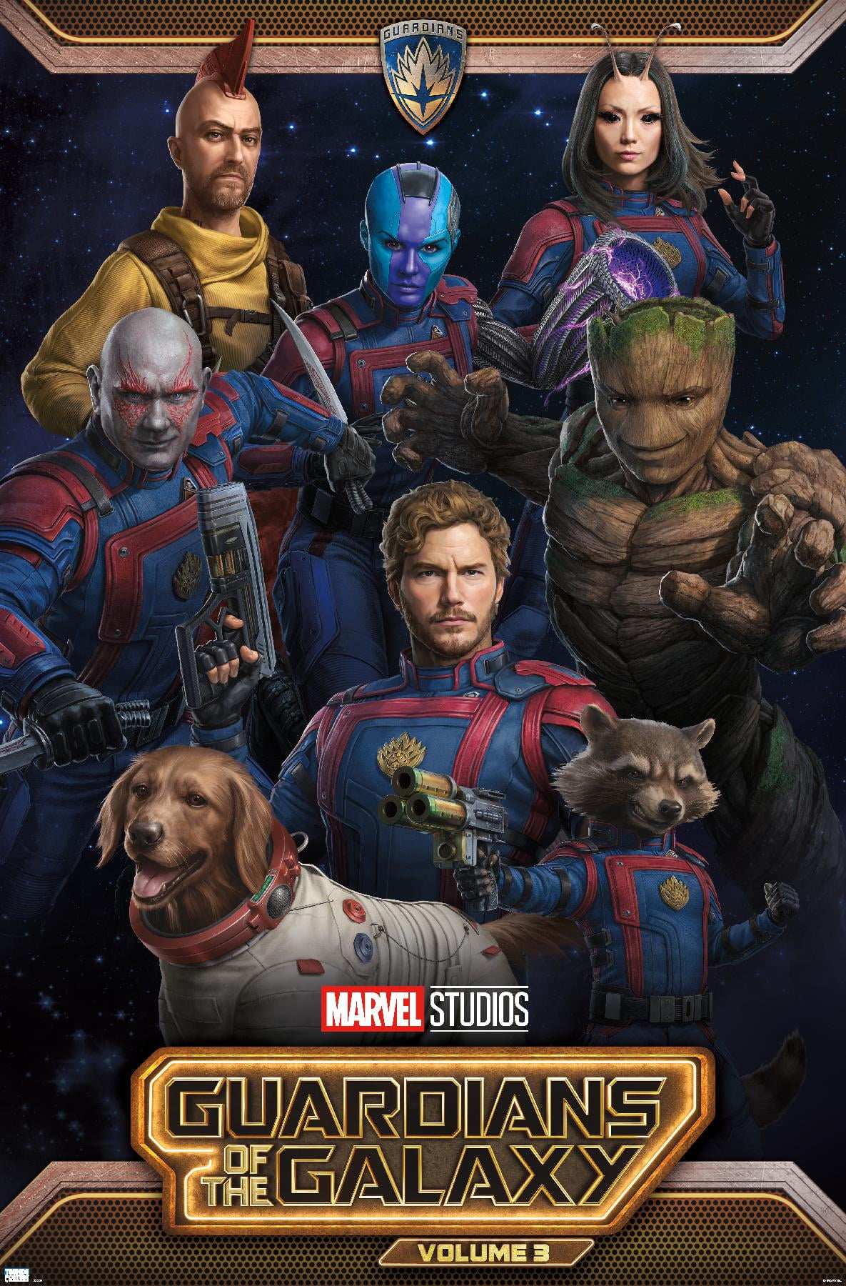 Marvel Guardians of the Galaxy Vol 3 - Group Wall Poster, 14.725\, image size:1185x1800