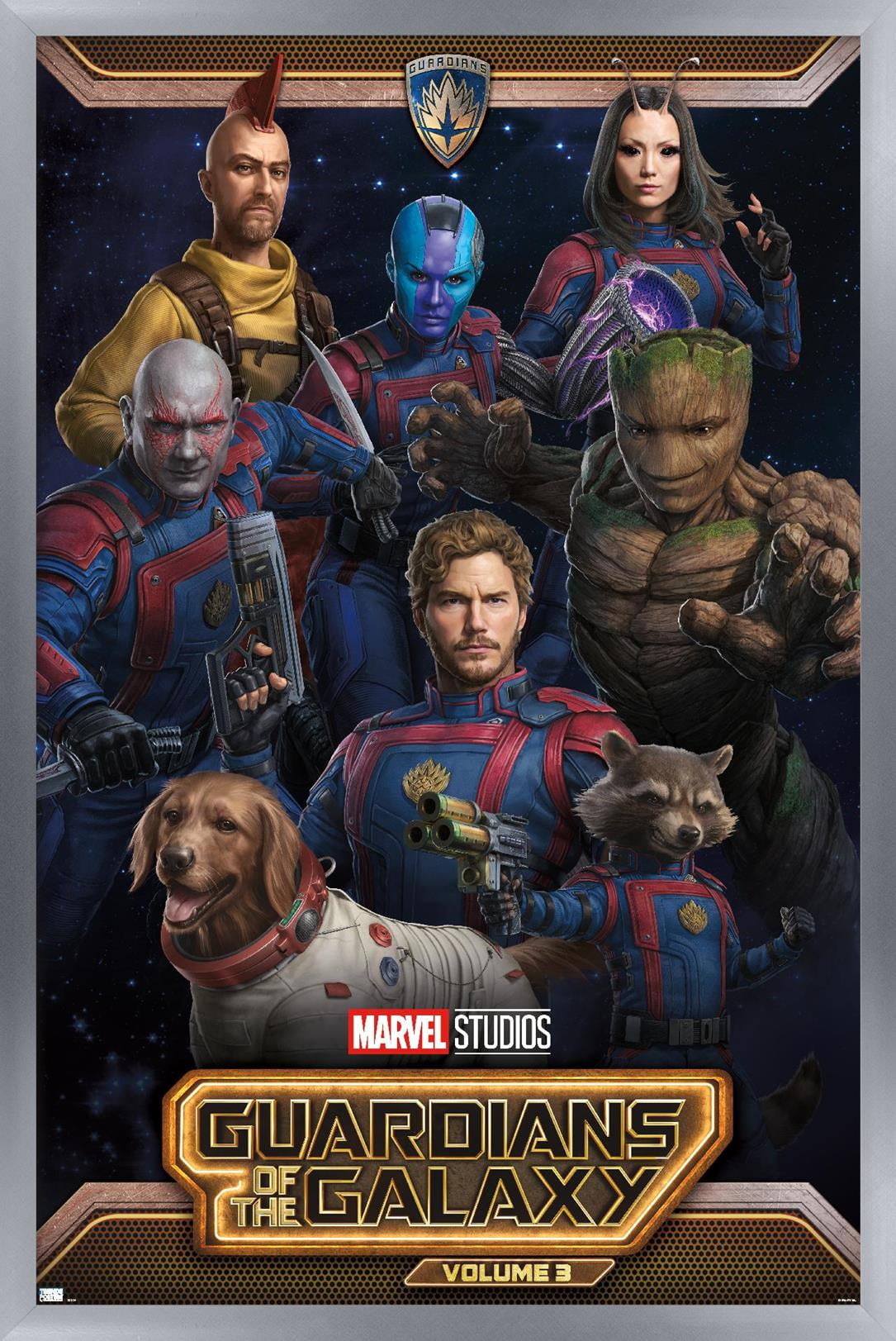 Marvel Guardians of the Galaxy Vol 3 - Group Wall Poster, 22.375" x 34" Framed