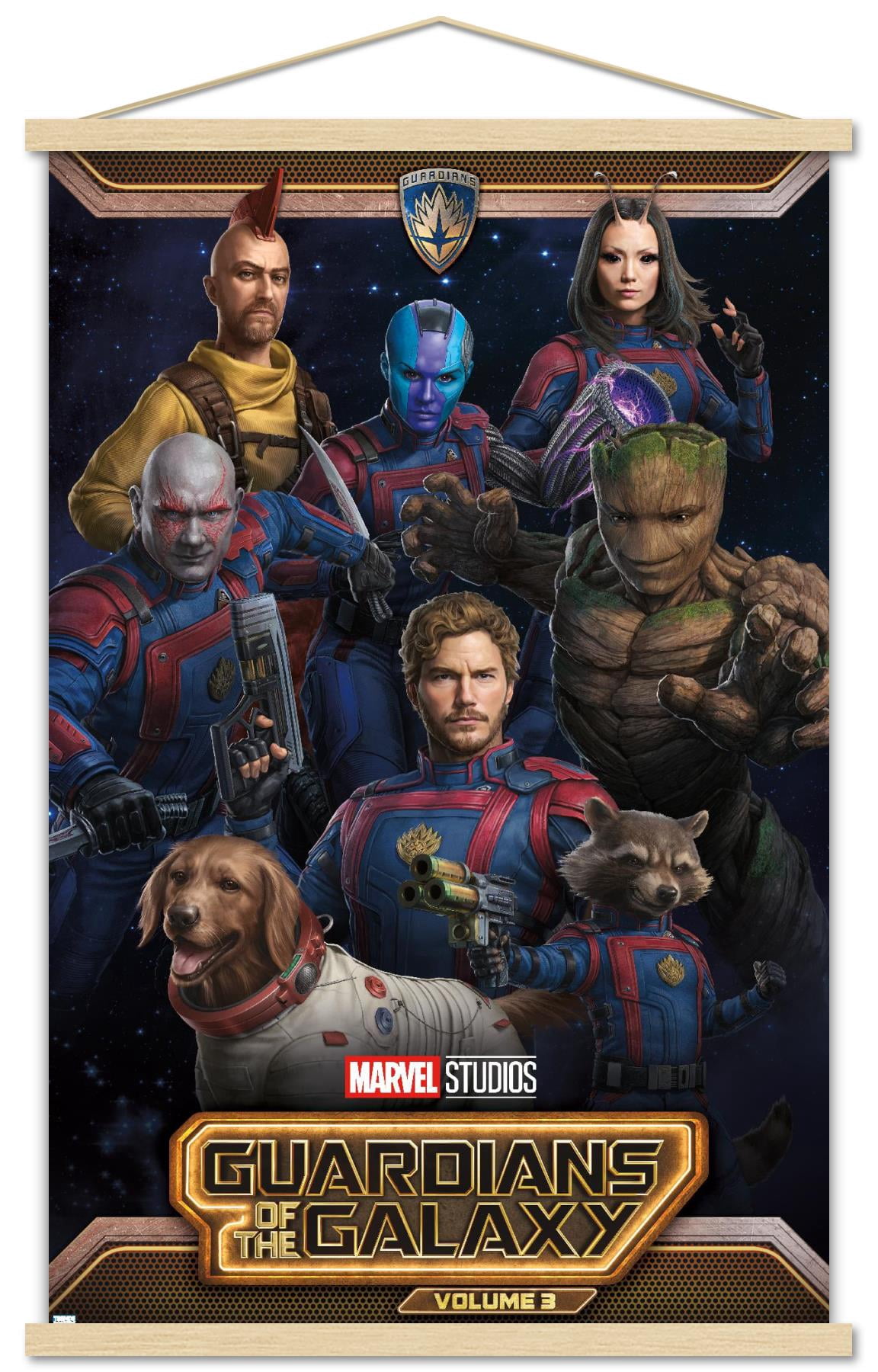 Marvel Guardians of the Galaxy Vol 3 - Group Wall Poster with Magnetic Frame, 22.375" x 34"
