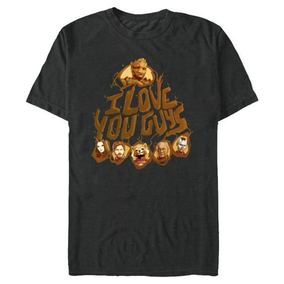 Marvel Guardians of the Galaxy Vol. 3 I Love You Guys Groot - Short Sleeve Blended T-Shirt for Adults - Customized-Dark Heather