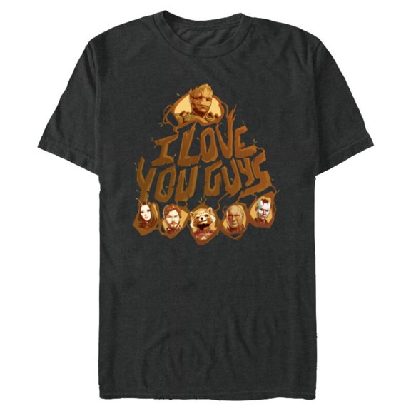 Marvel Guardians of the Galaxy Vol. 3 I Love You Guys Groot - Short Sleeve Blended T-Shirt for Adults - Customized-Dark Heather