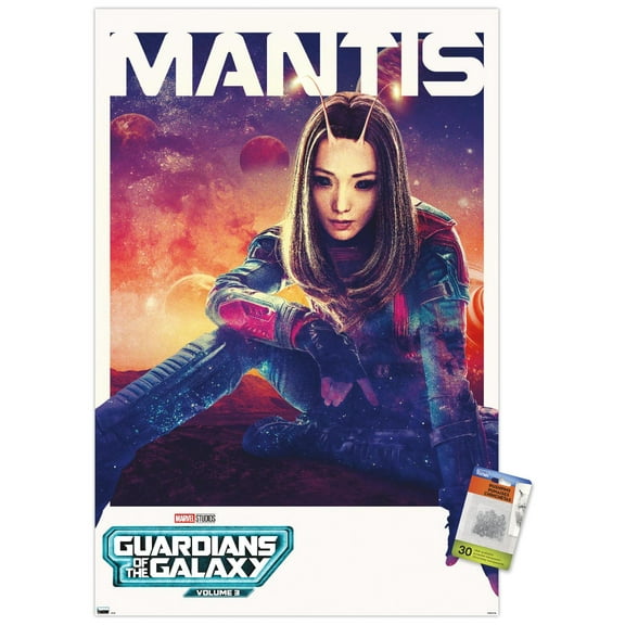 Marvel Guardians of the Galaxy Vol. 3 - Mantis One Sheet Wall Poster with Pushpins, 22.375" x 34"