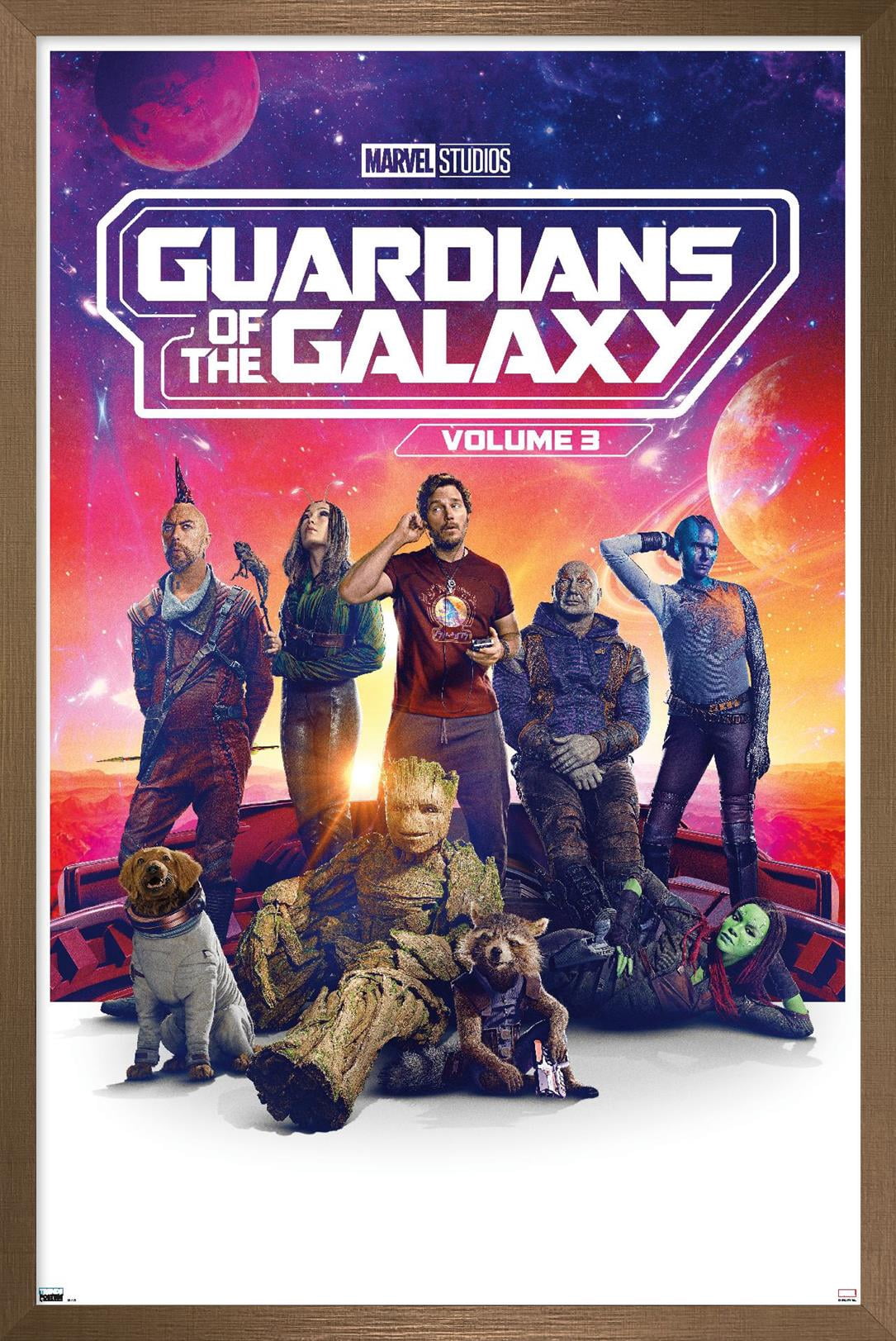 Marvel Guardians of the Galaxy Vol 3 - One Sheet Wall Poster, 14.725" x 22.375" Framed