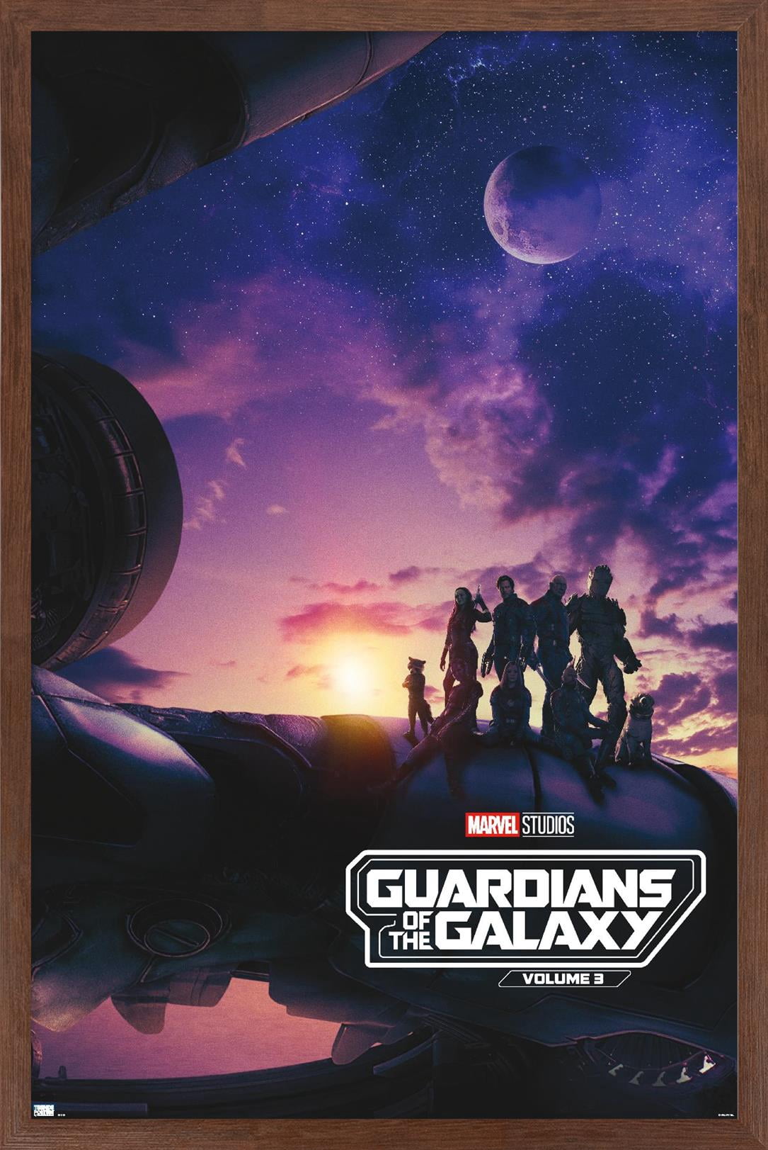 Marvel Guardians of the Galaxy Vol. 3 - Teaser One Sheet Wall Poster, 14.725" x 22.375" Framed