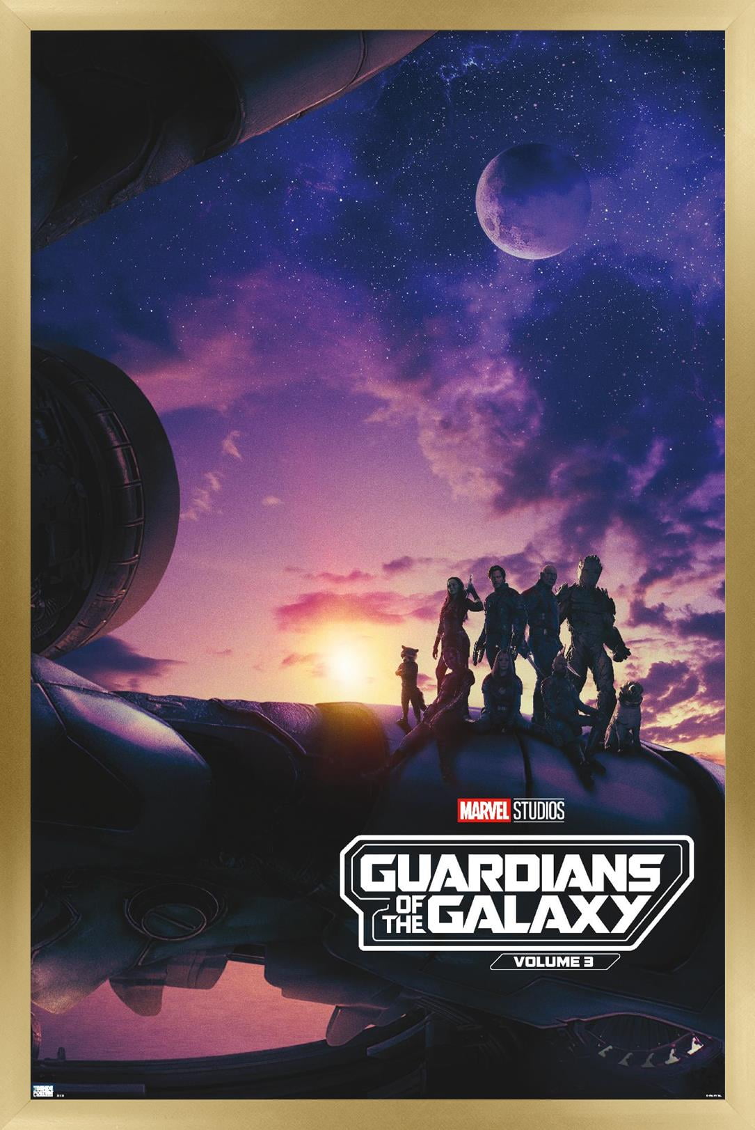 Marvel Guardians of the Galaxy Vol. 3 - Teaser One Sheet Wall Poster, 22.375" x 34" Framed