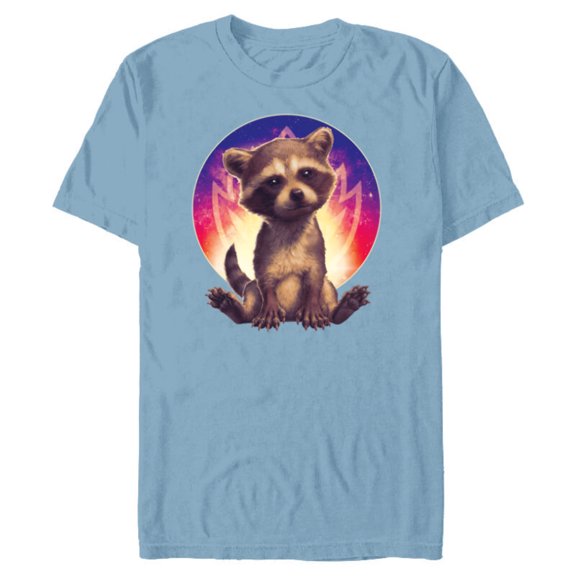 Marvel Guardians of the Galaxy Volume 3 Baby Rocket Raccoon - Short Sleeve Blended T-Shirt for Adults - Customized-Ocean Blue