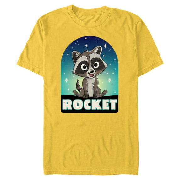 Marvel Guardians of the Galaxy Volume 3 Baby Rocket Toony - Short Sleeve Blended T-Shirt for Adults - Customized-Yellow
