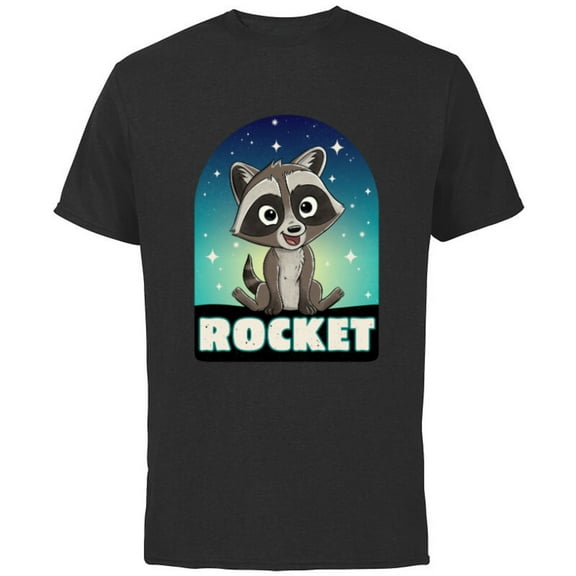 Marvel Guardians of the Galaxy Volume 3 Baby Rocket Toony - Short Sleeve Cotton T-Shirt for Adults - Customized-Black