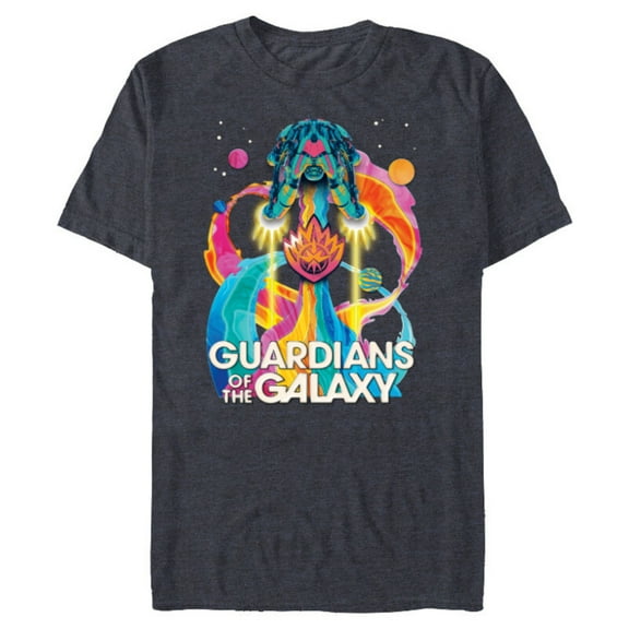 Marvel Guardians of the Galaxy Volume 3 Bowie Space Rainbow - Short Sleeve Blended T-Shirt for Adults - Customized-Navy Heather