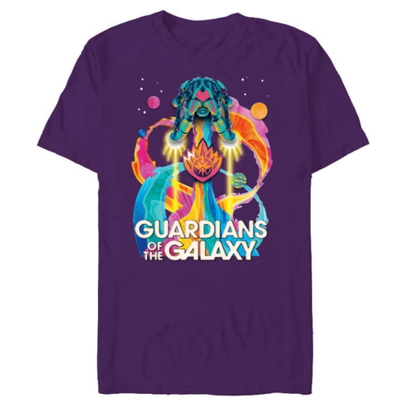 Marvel Guardians of the Galaxy Volume 3 Bowie Space Rainbow - Short Sleeve Blended T-Shirt for Adults - Customized-Purple