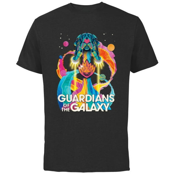 Marvel Guardians of the Galaxy Volume 3 Bowie Space Rainbow - Short Sleeve Cotton T-Shirt for Adults - Customized-Black