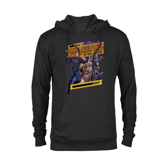 Marvel Guardians of the Galaxy Volume 3 Comic Style and Logo - Pullover Hoodie for Adults - Customized-Black