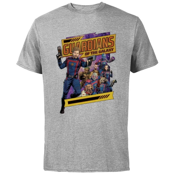 Marvel Guardians of the Galaxy Volume 3 Comic Style and Logo - Short Sleeve Cotton T-Shirt for Adults - Customized-Athletic Heather
