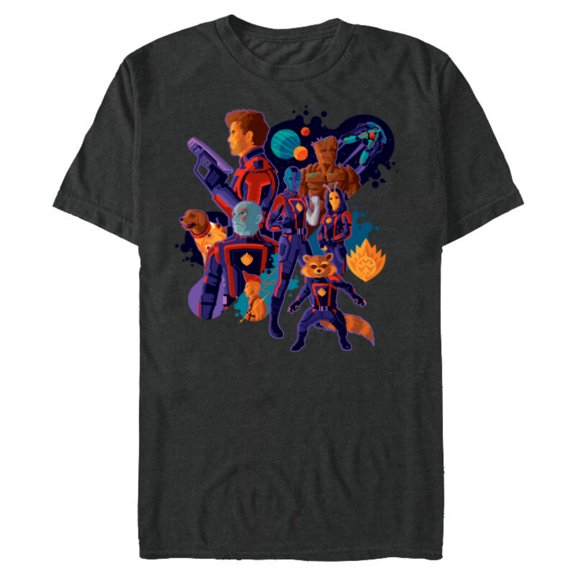 Marvel Guardians of the Galaxy Volume 3 Cosmic Team - Short Sleeve Blended T-Shirt for Adults - Customized-Dark Heather