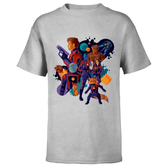 Marvel Guardians of the Galaxy Volume 3 Cosmic Team - Short Sleeve T-Shirt for Kids - Customized-Athletic Heather