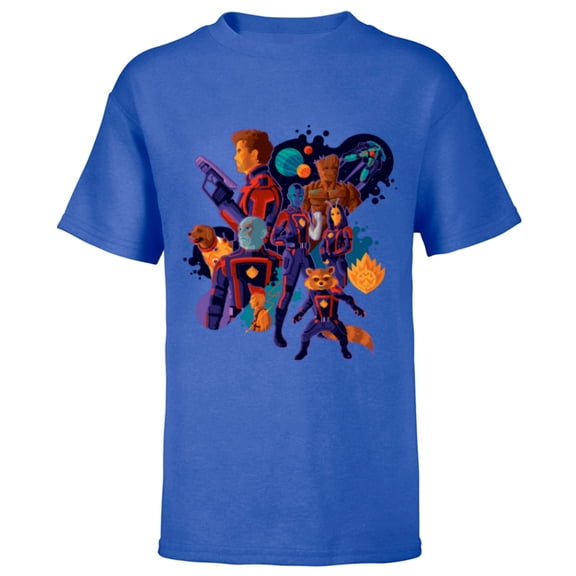 Marvel Guardians of the Galaxy Volume 3 Cosmic Team - Short Sleeve T-Shirt for Kids - Customized-Royal